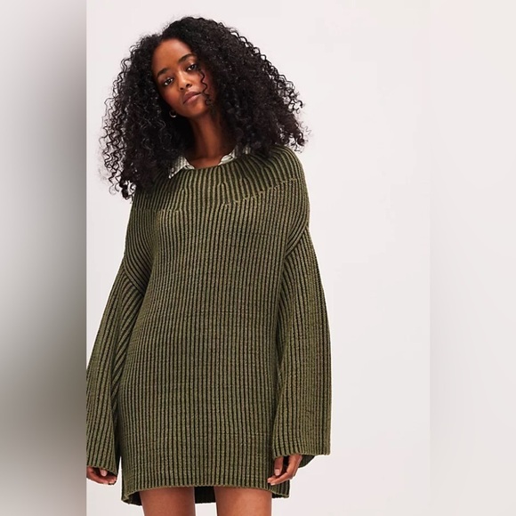 FREE PEOPLE Charlotte Green Tunic XS - Picture 2 of 9